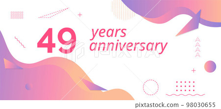 49th anniversary logo, birthday celebration. 49th anniversary logo, birthday celebration. 98030655