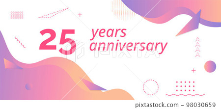 25th anniversary logo, birthday celebration. 98030659
