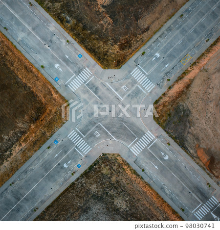 Aerial roads and paths. Colourful track. Aerial roads and paths. Colourful track. 98030741