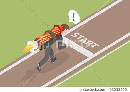 3D Isometric Flat Vector Conceptual Illustration of Business Advantage 98032329