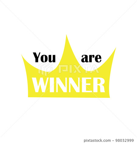 Winner celebration bubble. Vector sign Winner celebration bubble. Vector sign 98032999