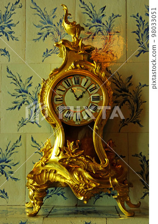 Ornate interior decoration of Drottningholm Palace 98033051