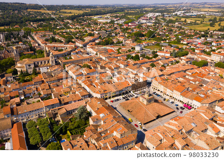 Aerial view of french city Revel 98033230