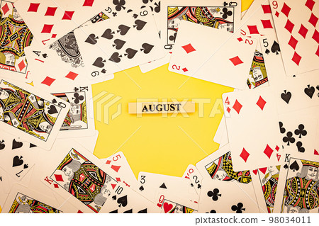 Numbers of playing cards and blocks AUGUST Numbers of playing cards and blocks AUGUST 98034011