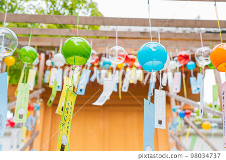 summer wind chime scenery 98034737