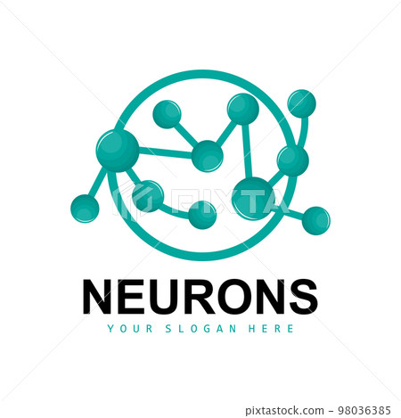 Premium Vector | Neuron logo design icon template