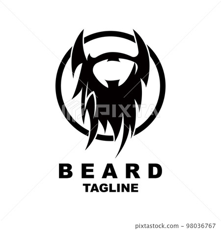 Beard Logo Design, Male Look Hair Vector, Men's Barbershop Style Design 98036767