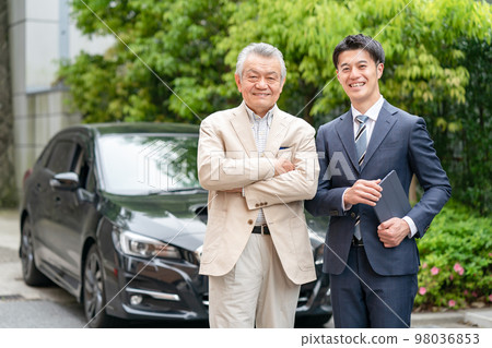 Car business dealer 2 people 98036853
