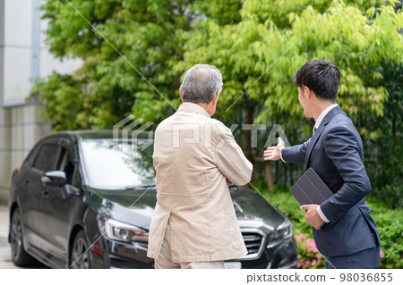 Car business dealer 2 people 98036855