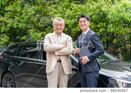 Car business dealer 2 people 98036867