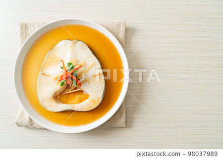 Steamed Cod Fish with Soy Sauce Steamed Cod Fish with Soy Sauce 98037989