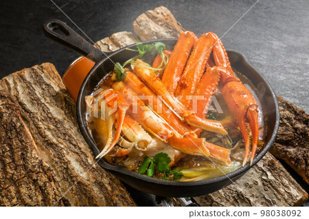 Crab cuisine Japanese food, typical crab dish 98038092