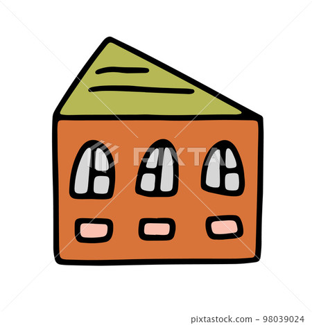Doodle house. Sketch scribble style. Hand drawn build vector illustration Doodle house. Sketch scribble style. Hand drawn build vector illustration 98039024