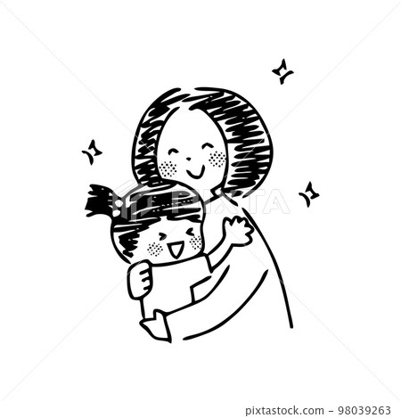 母親和孩子擁抱 98039263