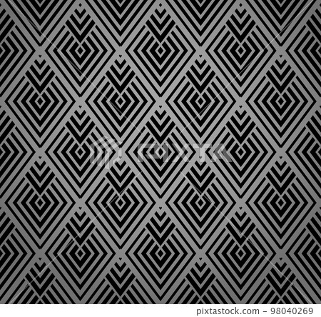 Abstract geometric pattern. A seamless vector background. Black and gray ornament. Graphic modern pattern. Simple lattice graphic design Abstract geometric pattern. A seamless vector background. Black and gray ornament. Graphic modern pattern. Simple lattice graphic design 98040269