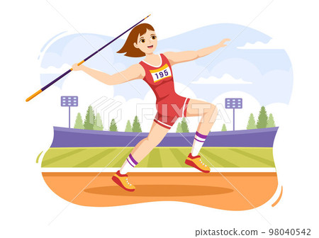 Female hammer thrower beautiful illustration 15507164 Vector Art at Vecteezy