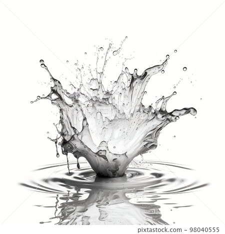 Water splash isolated on white background  98040555