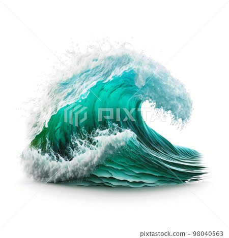 Water sea ocean wave isolated on white background Water sea ocean wave isolated on white background 98040563