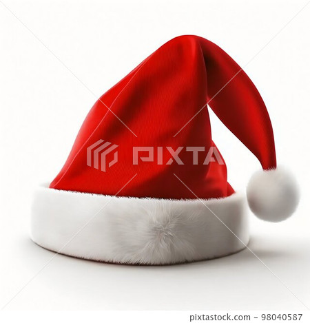 Santa Christmas hat isolated on white background Santa Christmas hat isolated on white background 98040587