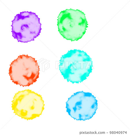 Watercolor paint circle green Watercolor paint circle green 98040974