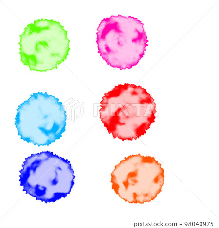Watercolor paint circle green Watercolor paint circle green 98040975