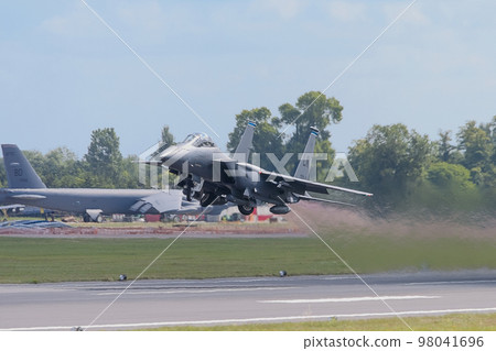 US Air Force in Europe F-15E Strike Eagle Takeoff 98041696