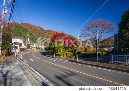 Townscape on the shores of Lake Tanzawa 98041730