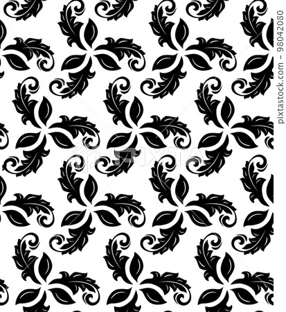 Floral Seamless Vector Pattern With Leaves 98042080