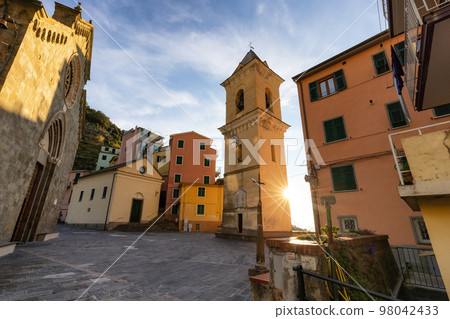 Old Historic Church in Manarola, Italy. Cinque Terre Old Historic Church in Manarola, Italy. Cinque Terre 98042433