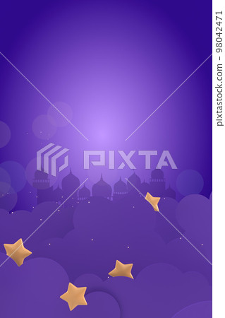 Ramadan Kareem Greeting Background Islamic 3d illustration design Ramadan Kareem Greeting Background Islamic 3d illustration design 98042471