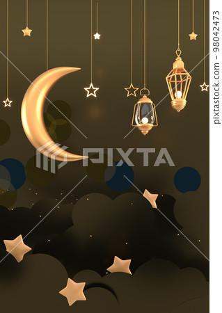 Ramadan Kareem Greeting Background Islamic 3d illustration design Ramadan Kareem Greeting Background Islamic 3d illustration design 98042473
