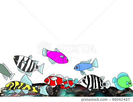 School of fish on the seabed School of fish on the seabed 98042487