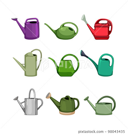 watering can set cartoon vector illustration 98043435
