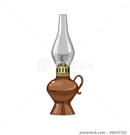 retro kerosene lamp cartoon vector illustration retro kerosene lamp cartoon vector illustration 98043582