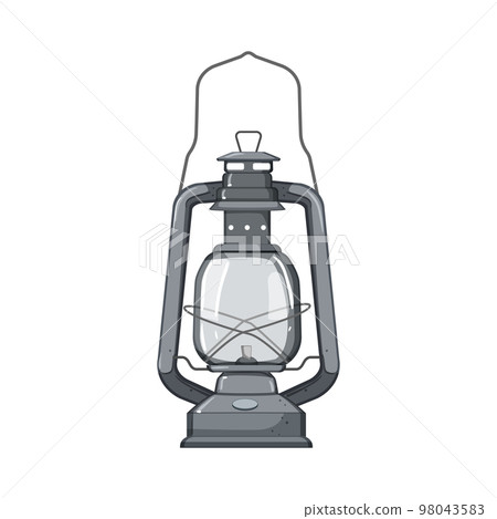 fire kerosene lamp cartoon vector illustration 98043583