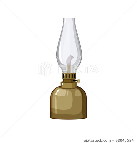 oil kerosene lamp cartoon vector illustration oil kerosene lamp cartoon vector illustration 98043584