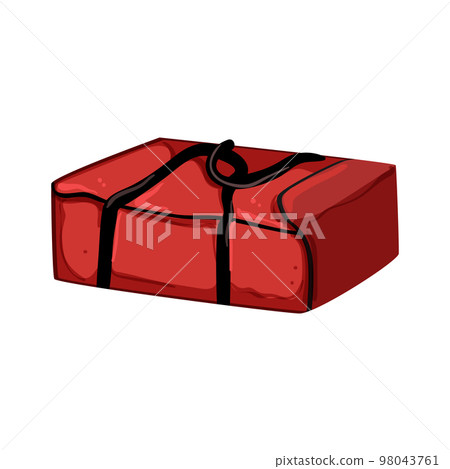 courier food delivery bag cartoon vector illustration 98043761