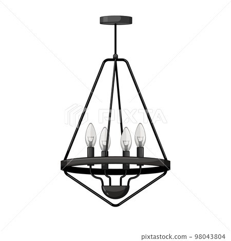 style chandelier cartoon vector illustration 98043804