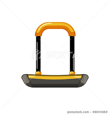 vehicle bicycle lock cartoon vector illustration 98043869