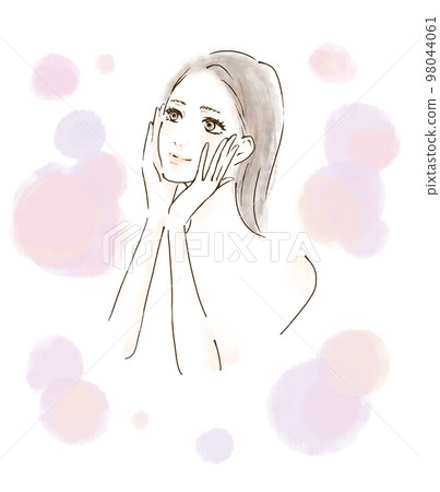 一個做皮膚自我護理的女人抗衰老 一個做皮膚自我護理的女人抗衰老 98044061