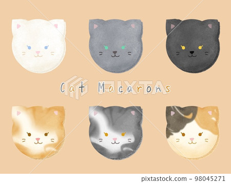 一套逼真的彩色貓杏仁餅 一套逼真的彩色貓杏仁餅 98045271