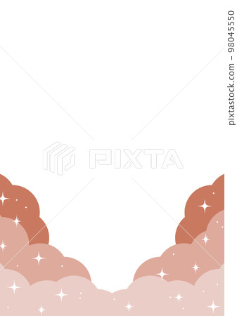Cute background frame material of orange fluffy clouds Cute background frame material of orange fluffy clouds 98045550