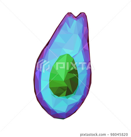 Low poly avocado Low poly avocado 98045820