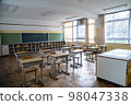 quiet classrooms and desks 98047338