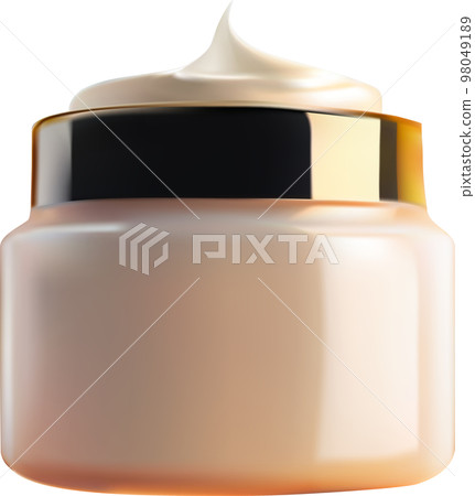 Realistic Face care Cream Beauty Bottle. 98049189