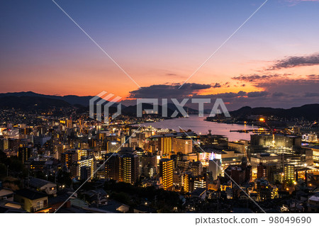 Nagasaki city, evening view 98049690