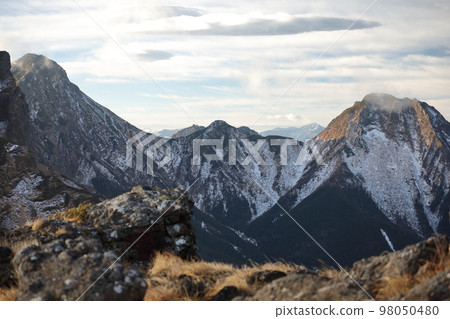 Akadake and Amidadake in Yatsugatake in November Akadake and Amidadake in Yatsugatake in November 98050480