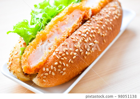 Fresh breakfast image Shrimp cutlet sandwich Fresh breakfast image Shrimp cutlet sandwich 98051138