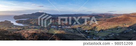Aerial view of Kilcar in County Donegal - Ireland Aerial view of Kilcar in County Donegal - Ireland 98051209