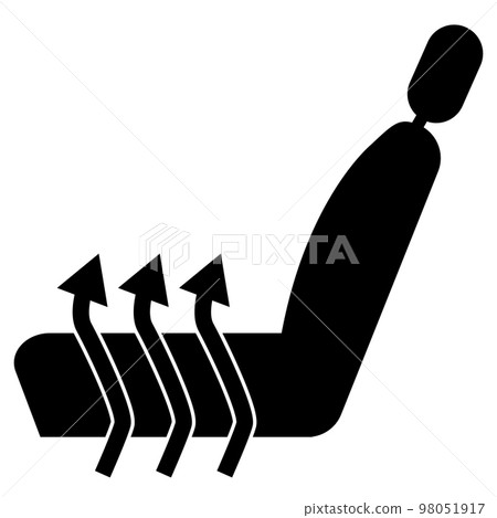Heated seat icon on white background. Heated seat high. flat style. Heated seat icon on white background. Heated seat high. flat style. 98051917